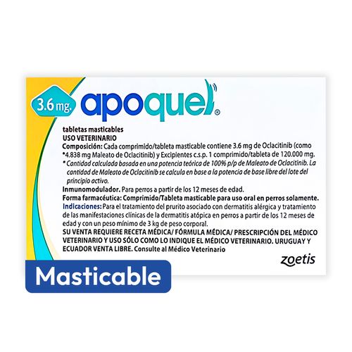 Apoquel Masticable 3.6 mg X1 Tableta