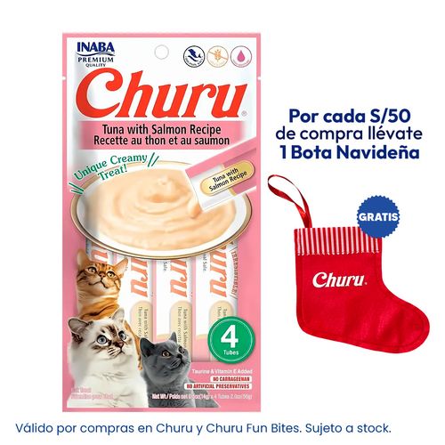 Churu Sabor Atún Con Salmón X4 Tubos 56 gr