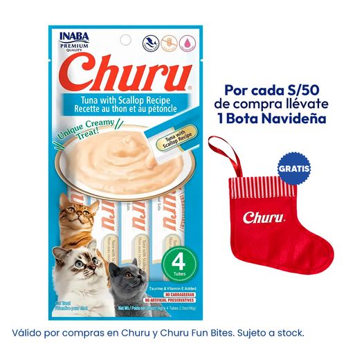 Churu Sabor Atún Con Ostras X4 Tubos 56 gr