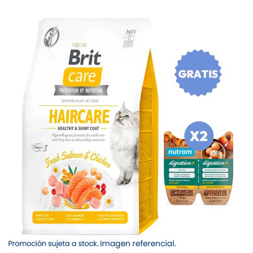 Brit Care Cat Haircare Healthy Shinny Coat Salmon & Chicken 2 kg