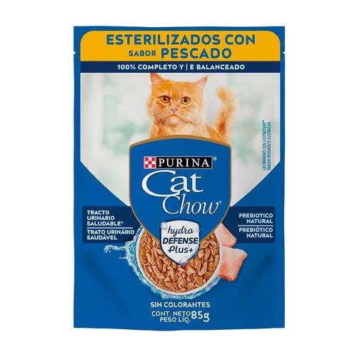 Cat Chow Alimento Húmedo Para Gatos Esterilizados Pescado 85 gr
