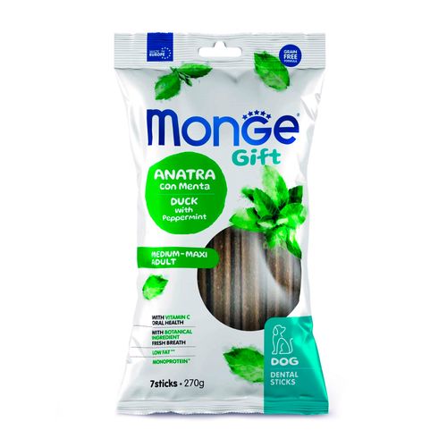 Monge Gift Canine Medium - Maxi Adult Dental Sticks (Pato Con Menta) 270 gr