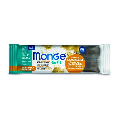 Monge Gift Canine Meat Bars Immunity Support (Conejo Con Nucleotidos) 40 gr