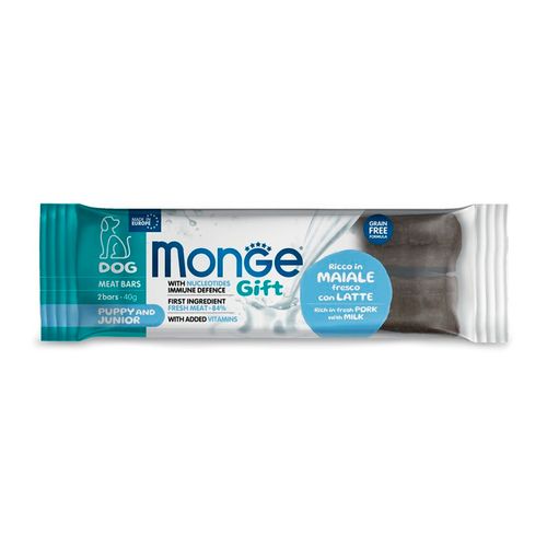 Monge Gift Puppy Meat Bars Immunity Support (Cerdo Con Leche) 40 gr