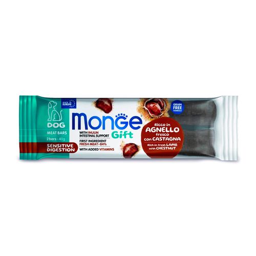 Monge Gift Canine Meat Bars Sensitive Digestion (Cordero Con Castañas) 40 gr