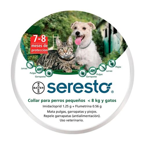 Seresto Collar Antipulgas Para Perros y Gatos <= 8 kg