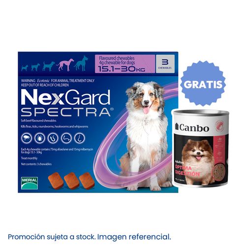 Nexgard Spectra 15.1 - 30 kg X3 Tabletas