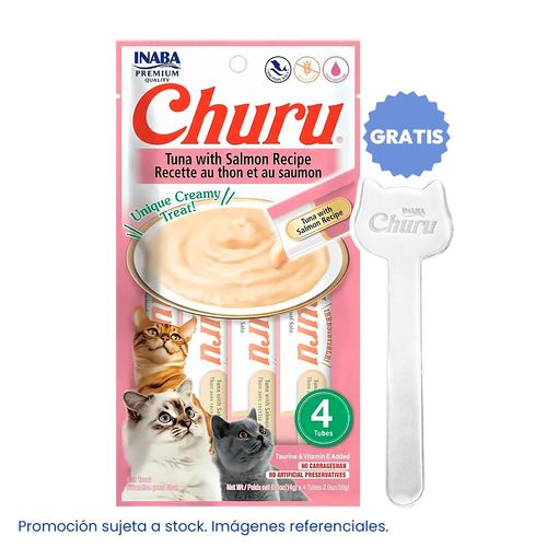 Churu Sabor Atún Con Salmón X4 Tubos 56 gr