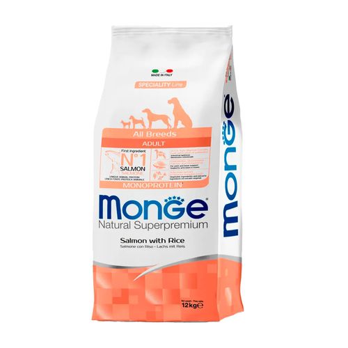 Monge Canine Adult Salmón y Arroz 12 kg