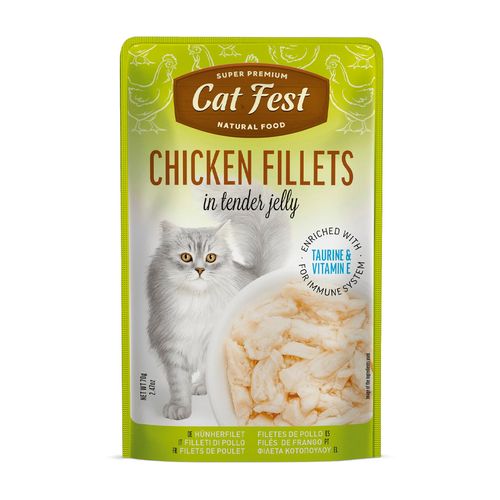 Cat Fest Alimento Húmedo Para Gato Chicken Fillets In Tender Jelly 70 gr