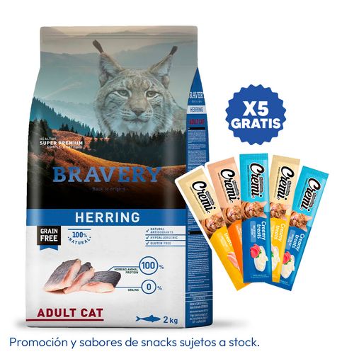 Bravery Gato Adulto Arenque 2 kg