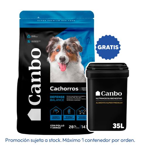 Canbo Defense Balance Cachorro Raza Mediana y Grande Pollo 15 kg