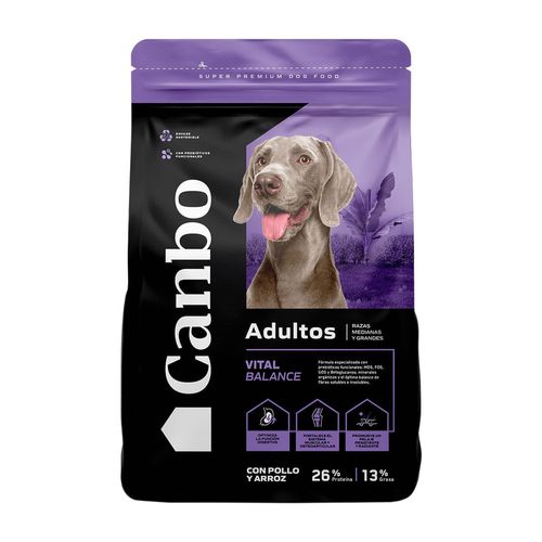 Canbo Vital Balance Perro Adulto Raza Mediana y Grande Pollo y Arroz 15 kg