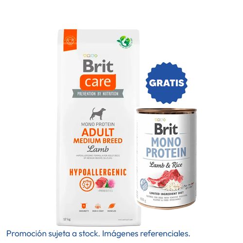 Brit Care Dog Hypoallergenic Adult Medium Breed Lamb 12 kg