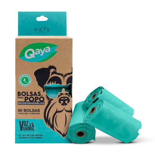 Qaya Bolsas Biodegradables Para Popó X4 Rollos