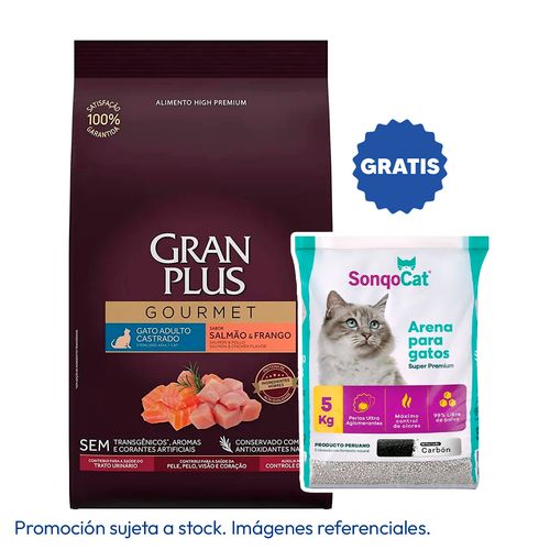 Gran Plus Gourmet Gato Castrado Salmón y Pollo 10 kg