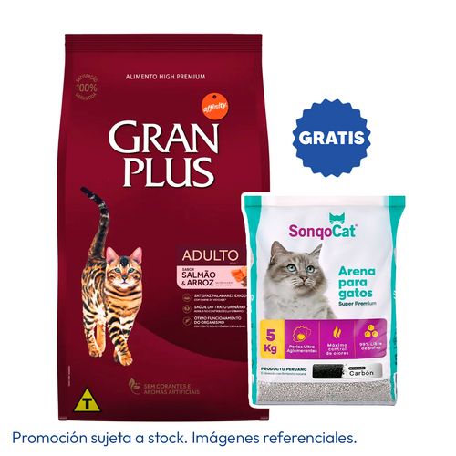 Gran Plus Gato Adulto Salmón y Arroz 10 kg