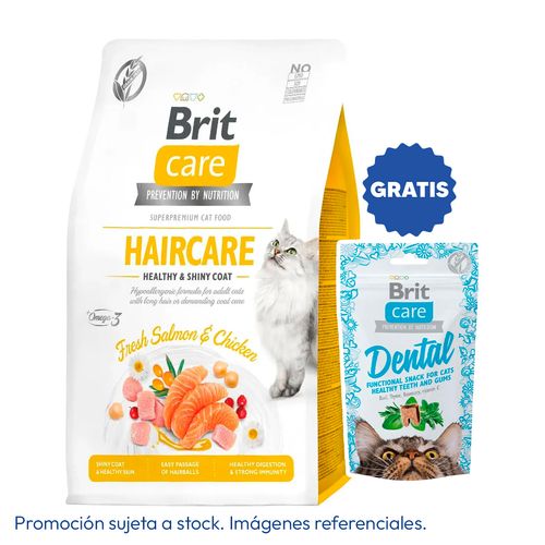 Brit Care Cat Haircare Healthy Shiny Coat Salmon & Chicken 2 kg
