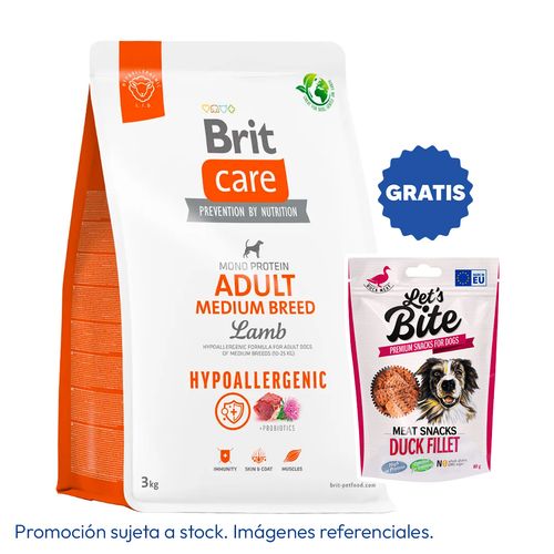 Brit Care Dog Hypoallergenic Adult Medium Breed Lamb 3 kg