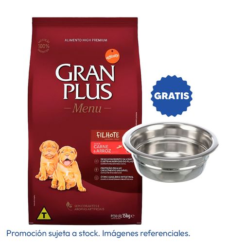 Gran Plus Cachorro Raza Mediana y Grande Carne y Arroz 15 kg
