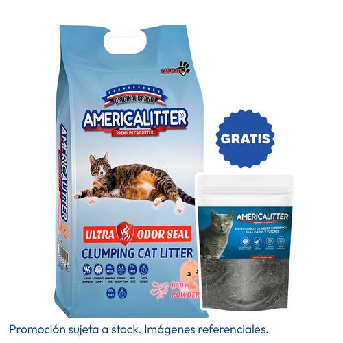 Arena America Litter Ultra Odor Seal Baby Powder - Fragancia Talco De Bebé 7 kg