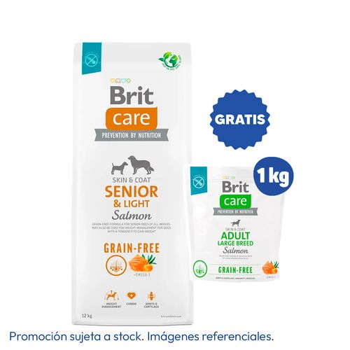 Brit Care Dog Grain-Free Senior & Light Salmon 12 kg