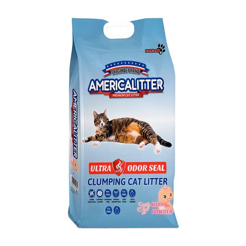 Arena America Litter Ultra Odor Seal Baby Powder - Fragancia Talco De Bebé 15 kg