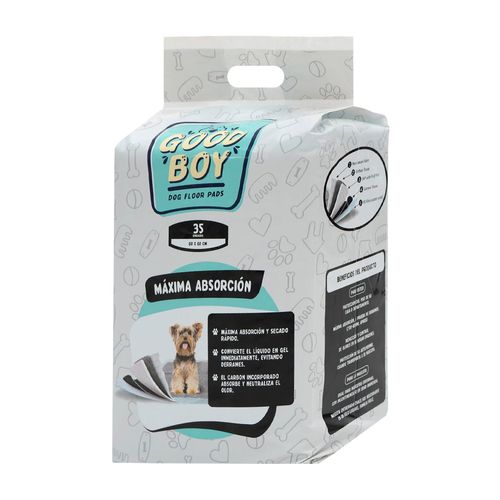 Good Boy Pañales De Piso Carbón Activado Para Entrenamiento De Perros X35 Unidades