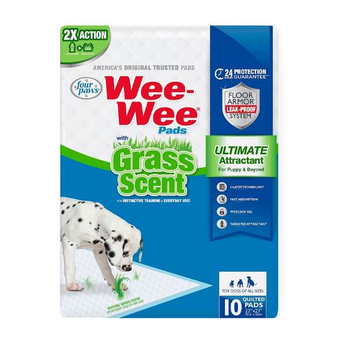 Wee Wee Pads With Grass Scent X10 unidades