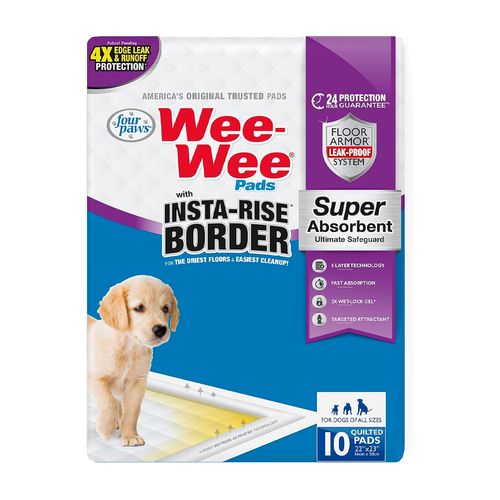Wee Wee Pads Insta-Rise Border X10 unidades