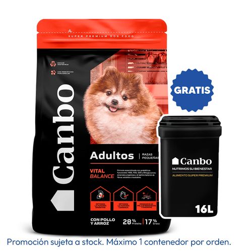 Canbo Vital Balance Perro Adulto Raza Pequeña Pollo y Arroz 7 kg