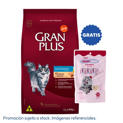 Gran Plus Gato Castrado Pollo y Arroz 10 kg