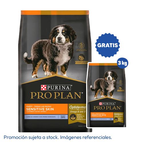 Pro Plan Cachorro Todas Las Razas Sensitive Skin Cordero 15 kg