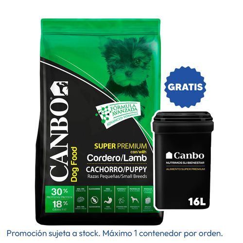 Canbo Cachorro Raza Mini y Pequeña Cordero 7 kg