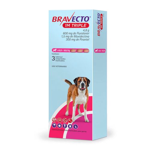 Bravecto 1M Triple 40 - 60 kg (600 mg)