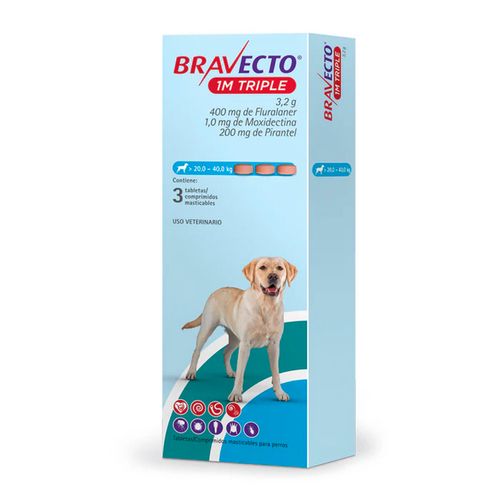 Bravecto 1M Triple 20 - 40 kg (400 mg)