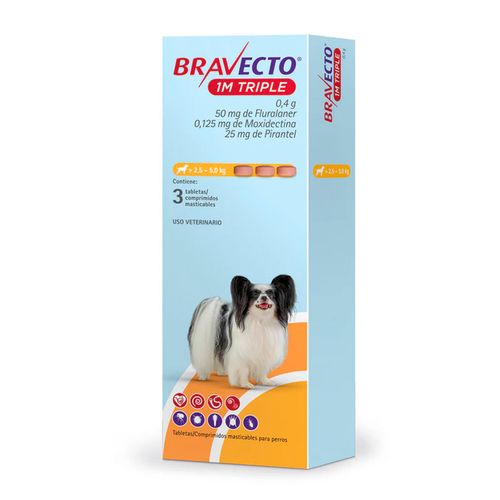 Bravecto 1M Triple 2.5 - 5 kg (50 mg)