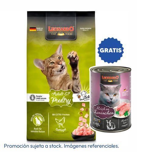 Leonardo Adult Cat GF Poultry Aves De Corral 7.5 kg