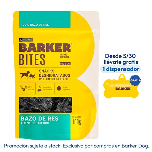 Barker Bites Bazo De Res Deshidratado 100 gr