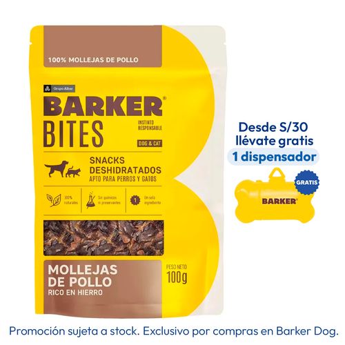 Barker Bites Mollejas De Pollo Deshidratado 100 gr