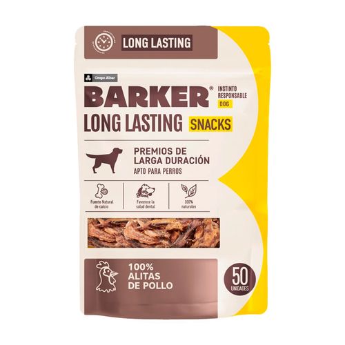 Barker Long Lasting Snacks Alitas De Pollo X50 Unidades