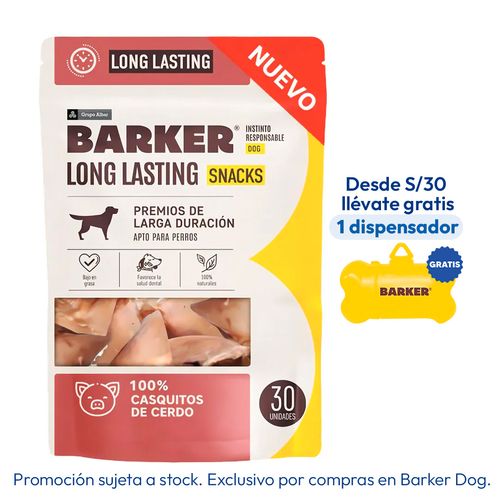 Barker Long Lasting Snacks Casquitos De Cerdo X30 Unidades