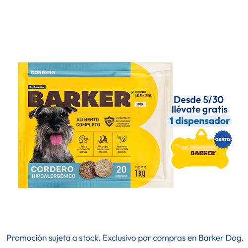 Barker Cordero 1 kg (20 Hamburguesas)