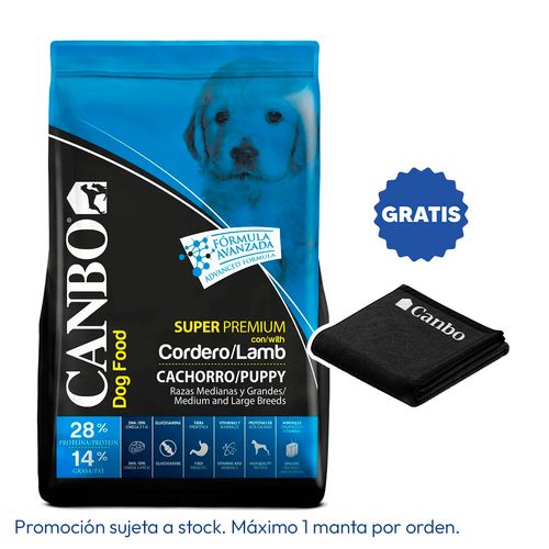 Canbo Cachorro Raza Mediana y Grande Cordero 15 kg