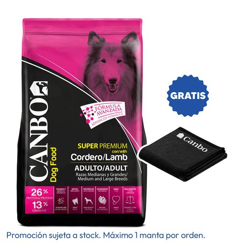Canbo Adulto Raza Mediana y Grande Cordero 15 kg