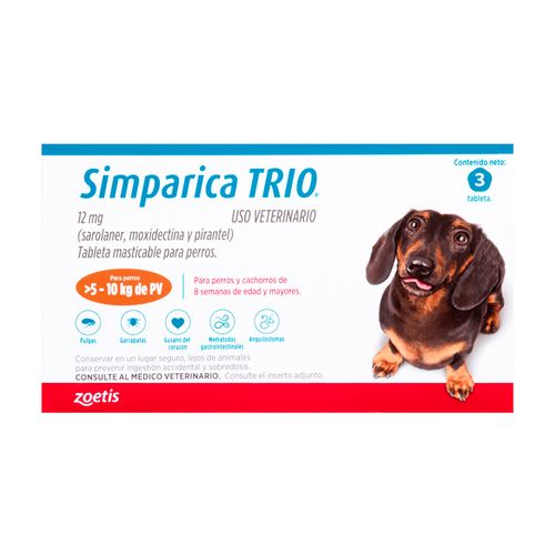 Simparica Trío 5 - 10 kg X3 Tabletas