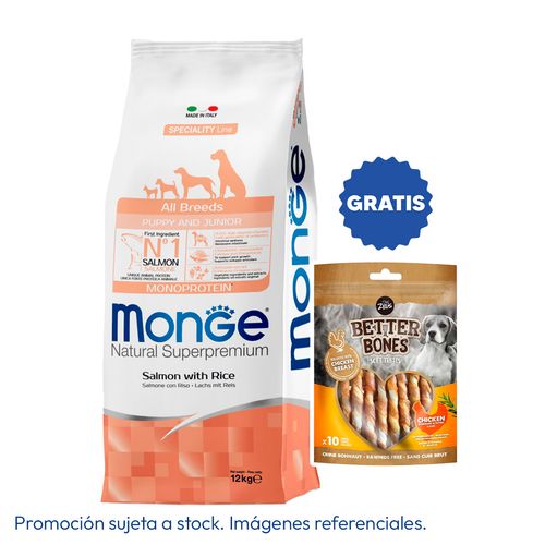 Monge Puppy All Breeds Salmón y Arroz 12 kg