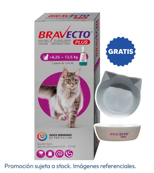 Bravecto Plus Gato 6.25 - 12.5 kg X1 Pipeta