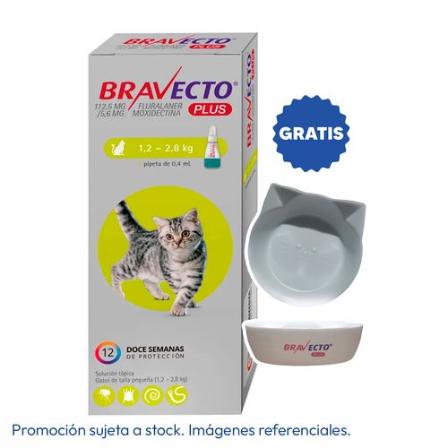 Bravecto Plus Gato 1.2 - 2.8 kg X1 Pipeta