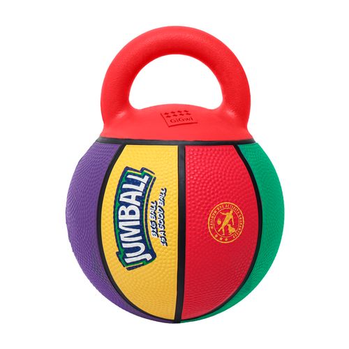 GiGwi Juguete Para Perro Jumball Pelota De Basketball Con Mango De Goma - Small